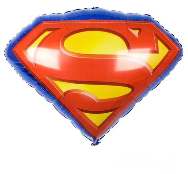 Воздушный шар с гелием Anagram 29692 Superman Emblem, разноцветный