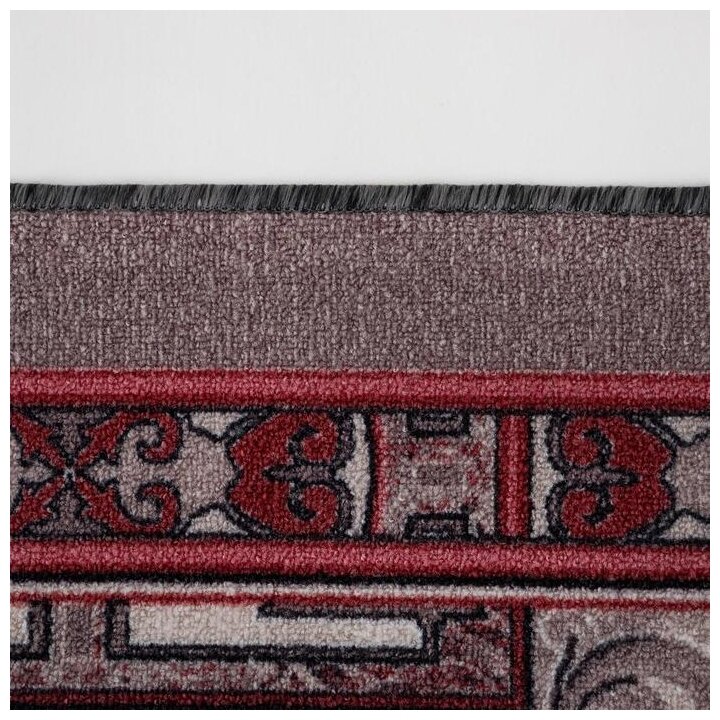 Ковер Витебские ковры p2049/a2r, серый/красный, 4 х 0.8 м - фотография № 3