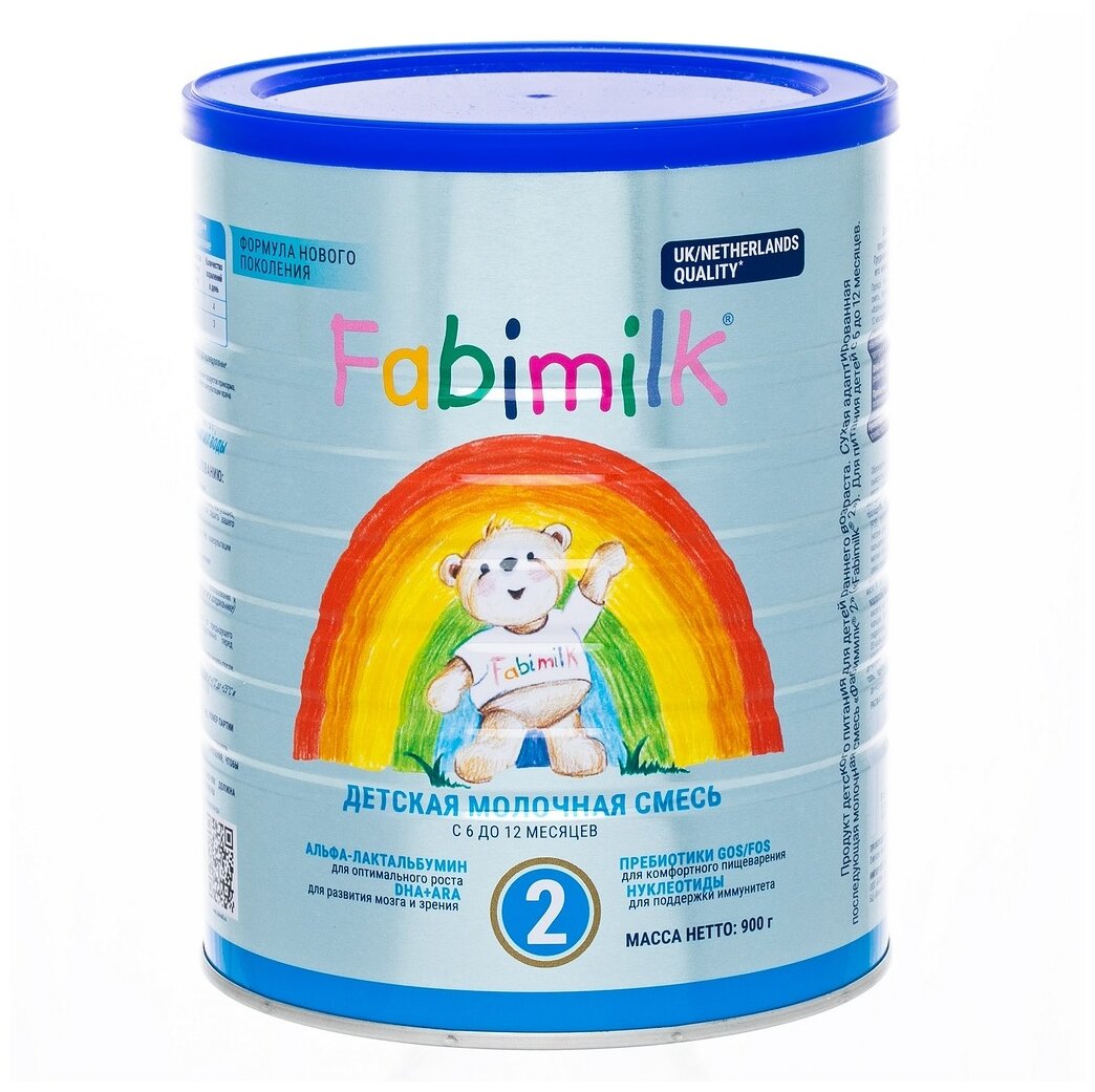 Молочная смесь Fabimilk 2 с 6 мес. 900 гр.