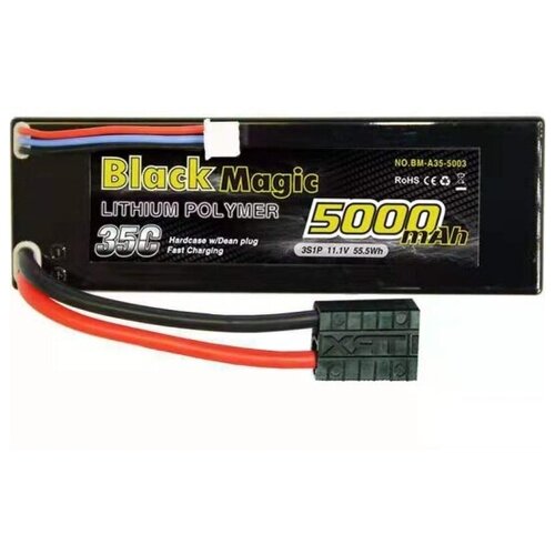Аккумулятор 35C/5000mah/11.1V ,3S1P(hardcase w/Traxxas Plug) Black Magic BM-A35-5003