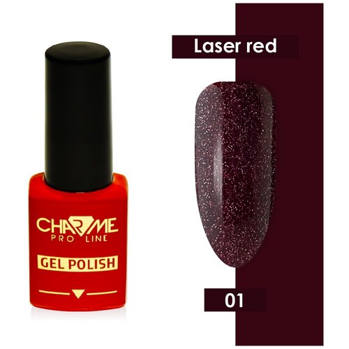 CHARME-PRO Гель-лак Pro Line Laser Red Effect, 10 мл, 01 - альба