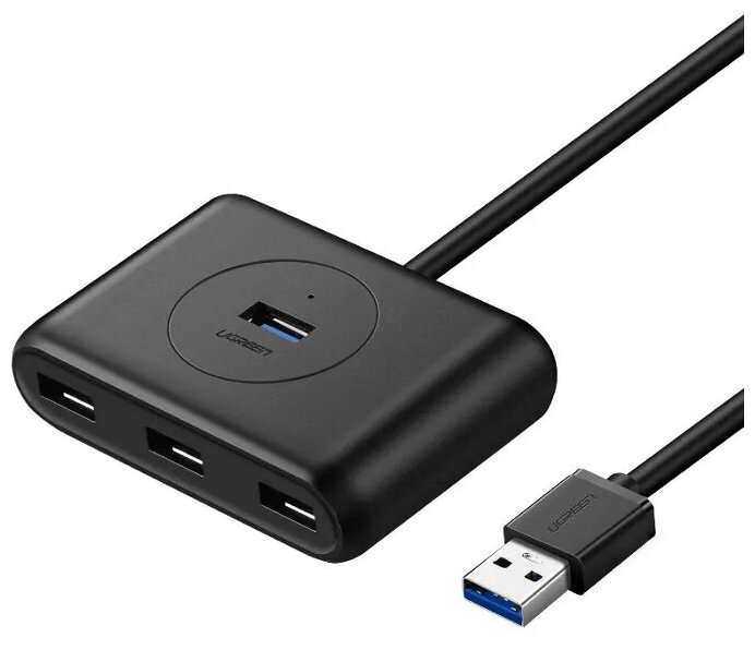 Хаб USB Ugreen CR113 USB 3.0 Hub 0.5m Black 20290