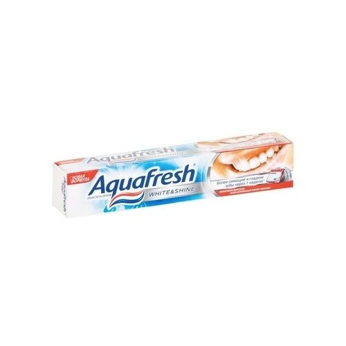 family cosmetics зубная паста тройная защита 150 мл 6 шт Зубная паста Aquafresh White&Shine - GlaхoSmithKline