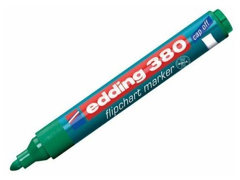 Упаковка маркеров для флипчартов EDDING , круглый пишущий наконечник, зеленый - фото №3
