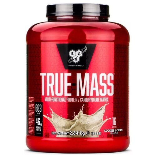 BSN True-Mass (2610 грамм) - Ваниль гейнер bsn true mass 2640 г печенье и крем