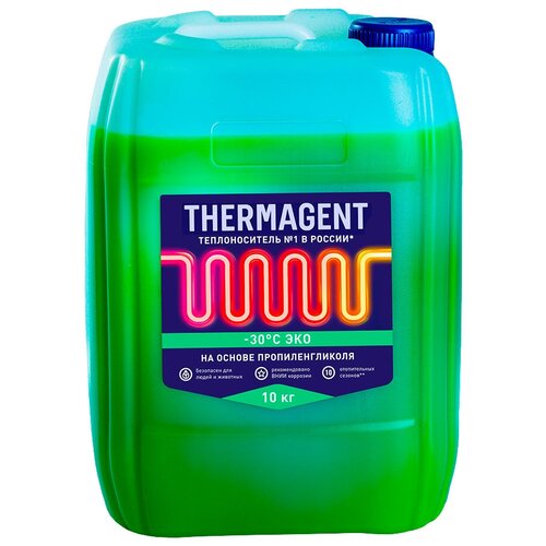 Теплоноситель Thermagent Eko -30 °С 10 кг на основе пропиленгликоля вода дистиллированная thermagent eko 10 л
