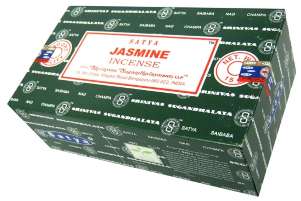 Благовония Satya Жасмин (Jasmine) прямоугольная упаковка 15гр
