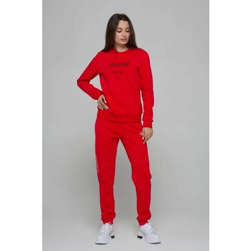 Костюм High Experience, олимпийка и брюки, силуэт свободный, карманы, размер 42, красный