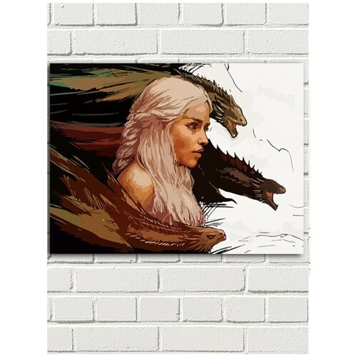 Картина по номерам Сериал GOT Game of Thrones Игра престолов - 6127 Г 30x40 пазл картонный 39 5х28 см размер а3 300 деталей модель сериал got game of thrones игра престолов 6127