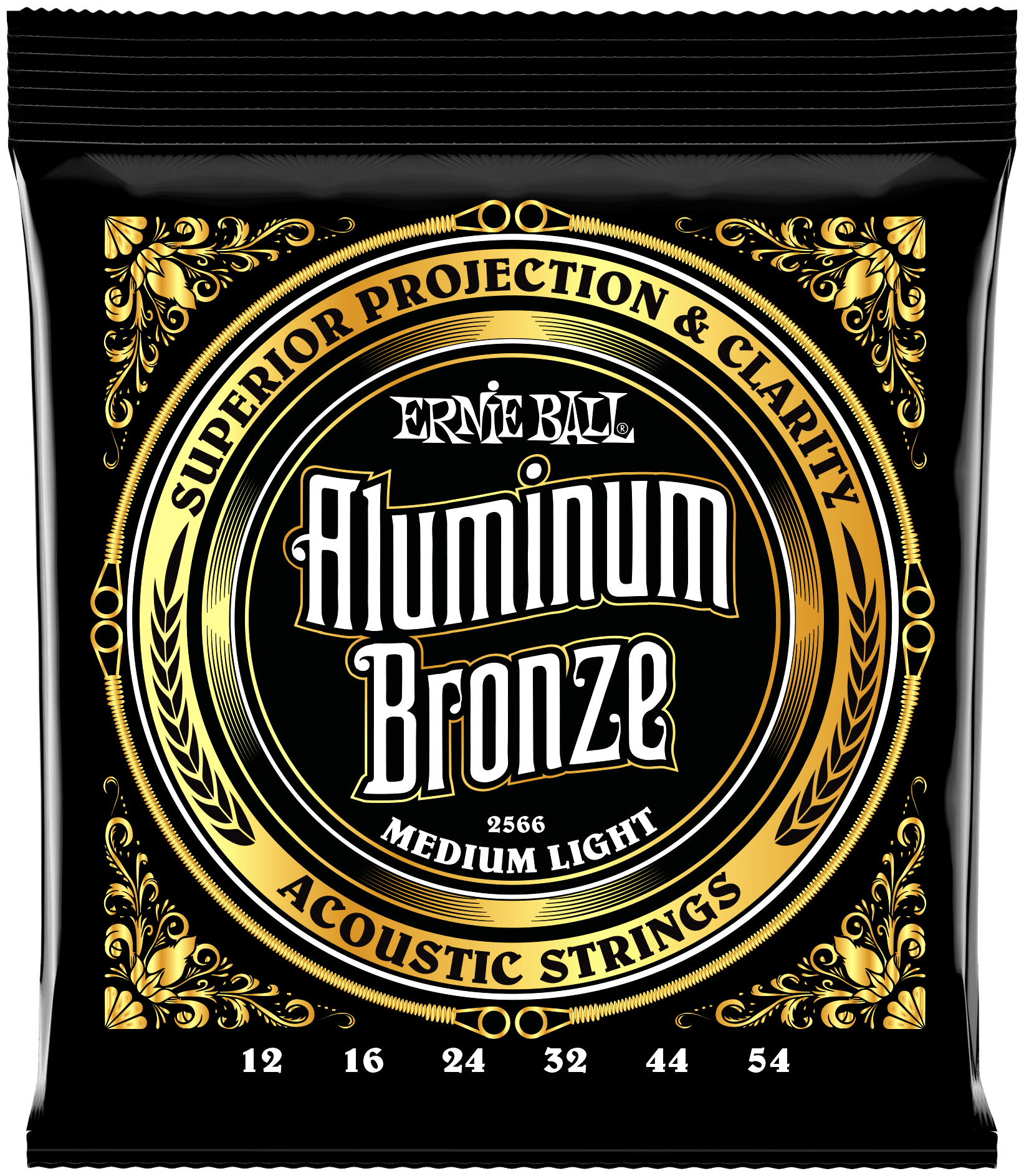 Струны для акустической гитары Ernie Ball 12-54 2566 Medium Light Aluminium Bronze