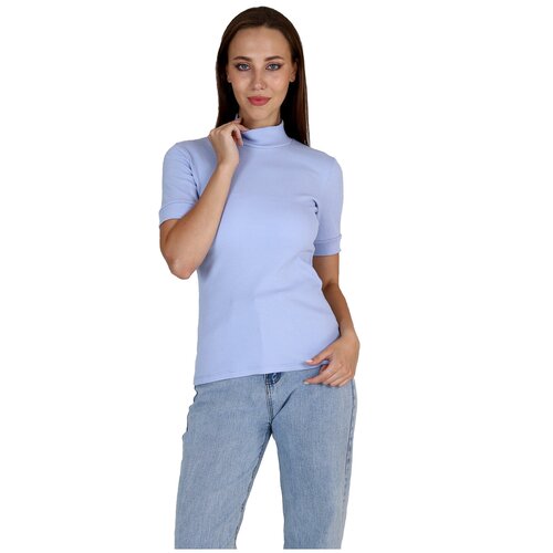 фото Женская водолазка голубого цвета, 48 размер натали