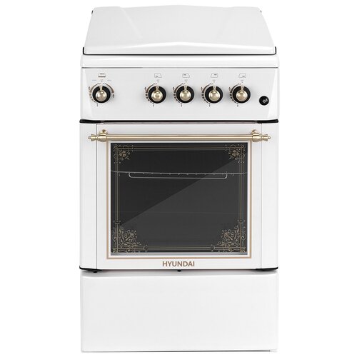 Плита Газовая Hyundai RGG227 бежевый металлическая крышка решчугун 1948900₽