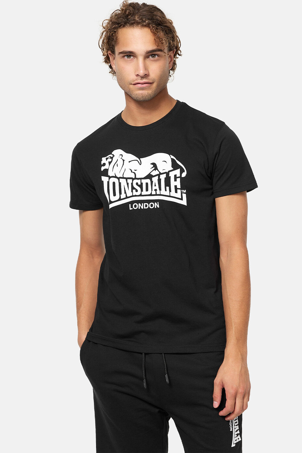Футболка спортивная LONSDALE, 2 шт., размер L, черный/красный — фото 1