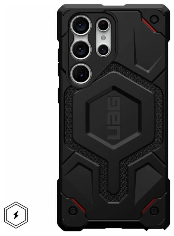Чехол Urban Armor Gear (UAG) Monarch Pro Series для Samsung Galaxy S23 Ultra, цвет Черный (Kevlar Black)