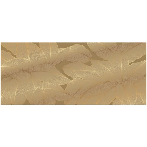 Фотообои Уютная стена Связка золотых листьев 630х270 см Виниловые Бесшовные (единым полотном)
