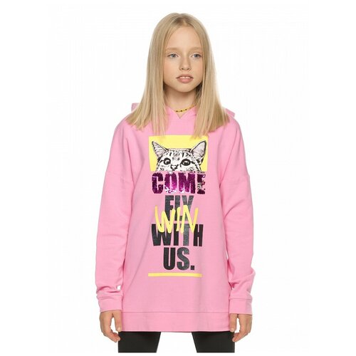 фото Толстовка д/дев pelican gfnk4220/розовый(37) р.11 рост 140-146