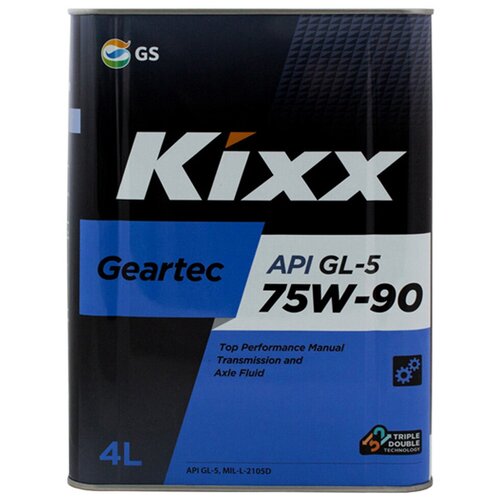 Масло трансмиссионное Kixx Geartec GL-5, 75W-90, 1 л