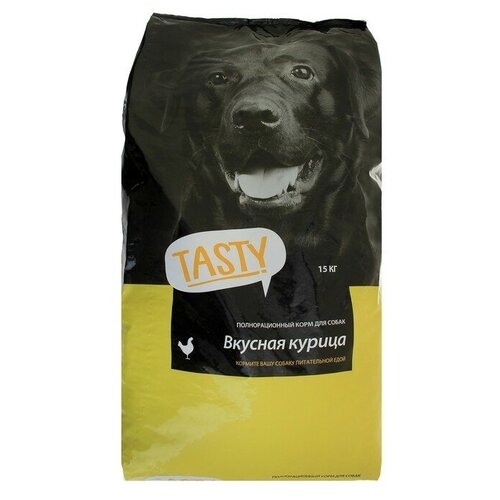 Сухой корм Tasty для взрослых собак, курица, 15 кг