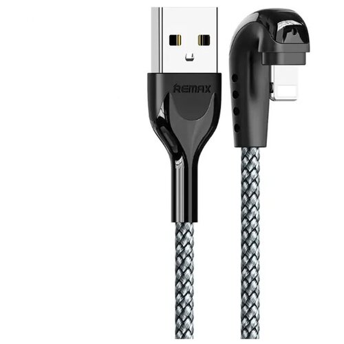 Кабель USB 2.0 A (m) - Lightning (m) 1м Remax RC-097i - Серебристый кабель usb remax rc 097i heymanba gaming usb lightning 3a 1 м серебристый