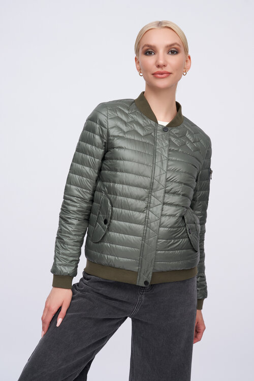 Куртка  Electrastyle, размер 170-88-96, серый, зеленый