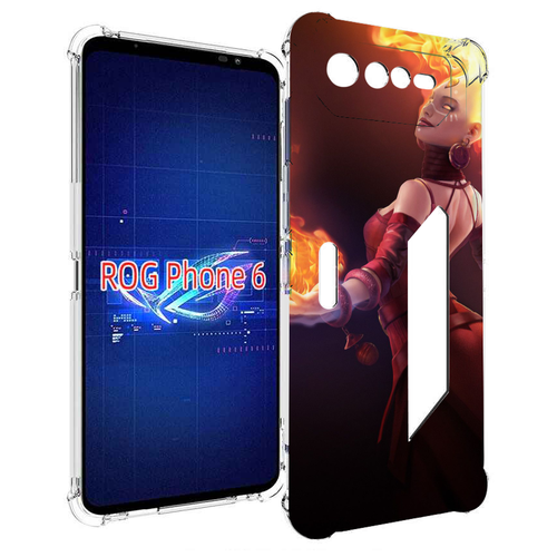 Чехол MyPads dota 2 Lina для Asus ROG Phone 6 задняя-панель-накладка-бампер