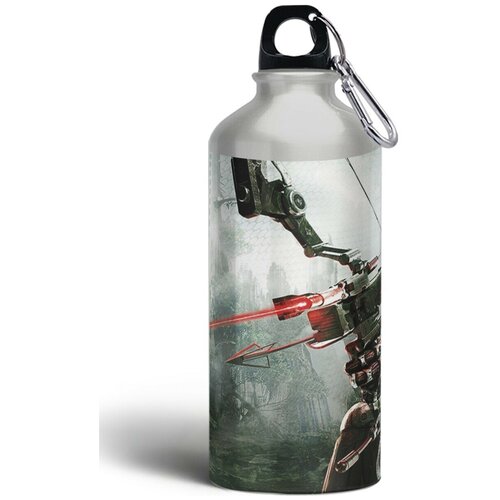 бутылка спортивная туристическая фляга 500мл с карабином crusader kings 3 1 Бутылка спортивная, туристическая фляга, 500мл с карабином Crysis 3 - 1