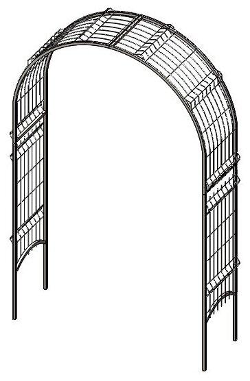 Арка садовая для вьющихся растений, универсальная - разборная, оцинкованная 3Д. 250 х 215 х 50 см. - фотография № 9