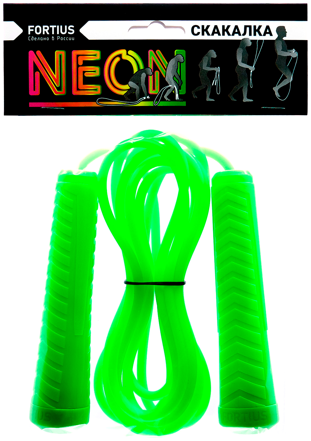 Скакалка "Fortius" Neon 3 м. (зеленая)