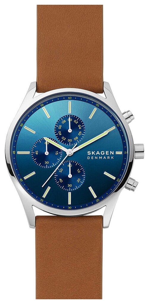 Наручные часы SKAGEN Holst, коричневый, синий