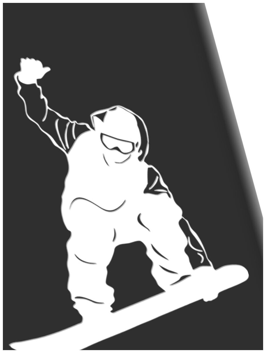 Силиконовый чехол на Apple iPhone 12 / 12 Pro / Эпл Айфон 12 / 12 Про с рисунком "Snowboarding W" Soft Touch черный