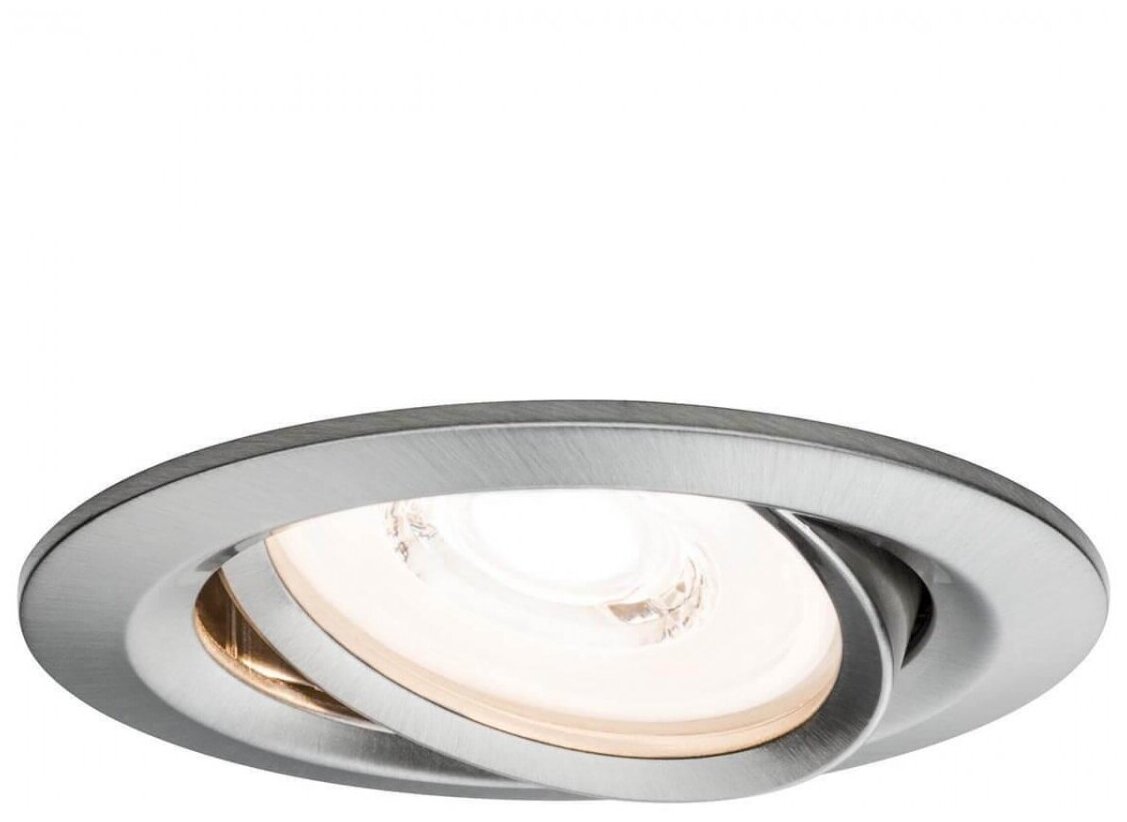 Светильник встраиваемый Paulmann Premium Reflector Coin 230V 6.8Вт 450Лм 2700К IP23 LED Железо тертое Диммируемый Набор 3 штуки 93947. - фотография № 6