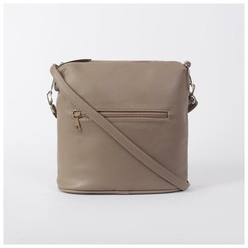 фото Кросс-боди janelli отдел на молнии, наружный карман, длинный ремень, серая