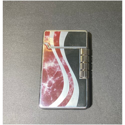 Газовая зажигалка серебро мрамор