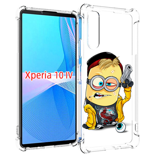 Чехол MyPads миньон бандит для Sony Xperia 10 IV (10-4) задняя-панель-накладка-бампер чехол mypads джокер миньон для sony xperia 1 iv задняя панель накладка бампер