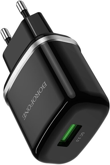 Сетевое зарядное устройство 1USB 3.0A QC3.0 быстрая зарядка Borofone BA36A Black