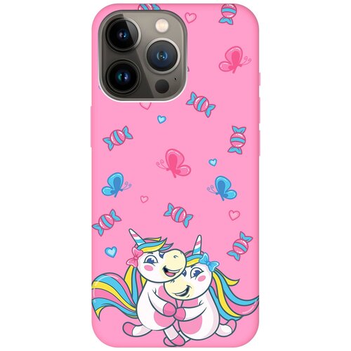 Силиконовый чехол на Apple iPhone 13 Pro Max / Эпл Айфон 13 Про Макс с рисунком Unicorns and Candies Soft Touch розовый силиконовый чехол на apple iphone 13 mini эпл айфон 13 мини с рисунком unicorns and candies soft touch розовый