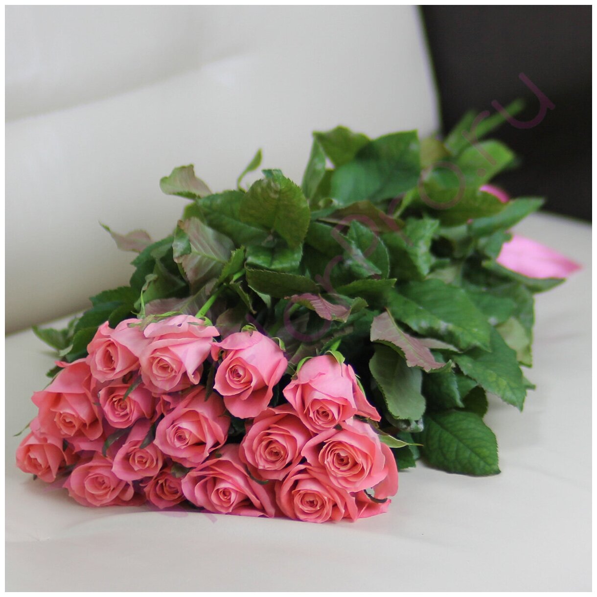 15 розовых роз Анна Карина 50 см