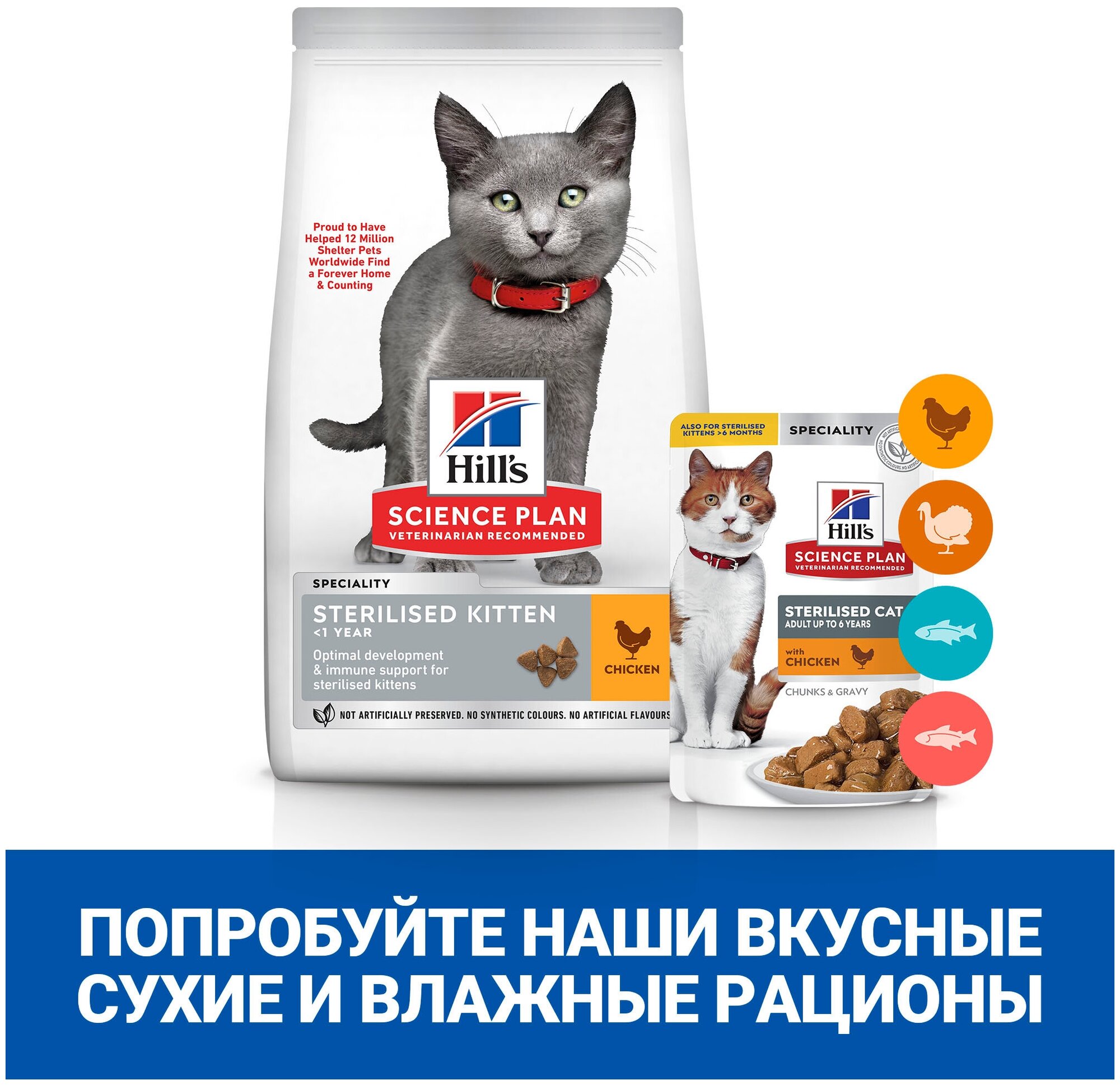 Сухой корм Hill's Science Plan для стерилизованных котят, с курицей, 300 г - фотография № 5