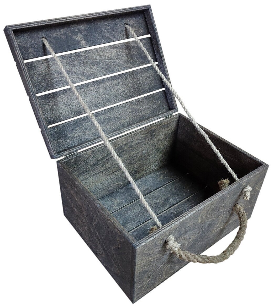 Ящик для хранения ZELwoodBOX, 34х26х18,5 см, венге