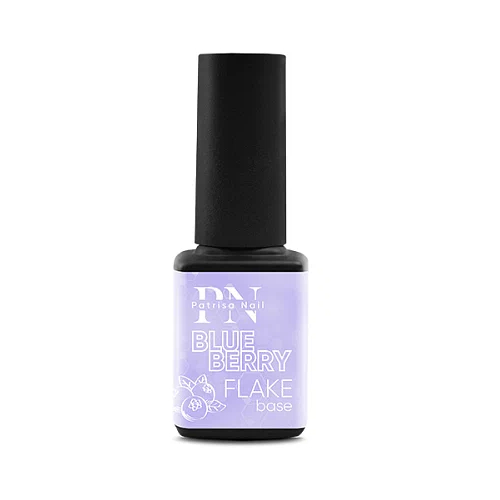 Patrisa Nail базовое покрытие Flake Base, blueberry, 12 мл