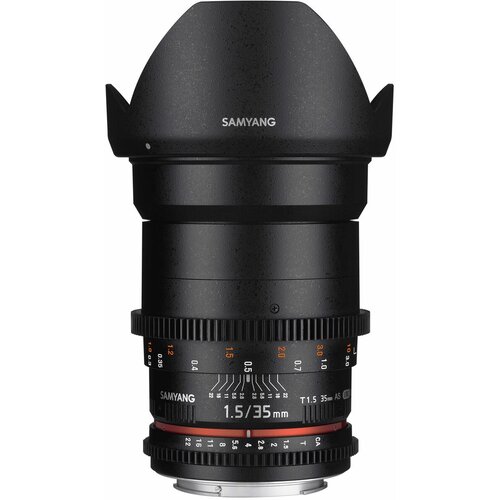 объектив samyang 24mm t1 5 vdslr mk2 canon rf черный Samyang 35mm T1.5 AS UMC VDSLR II MFT