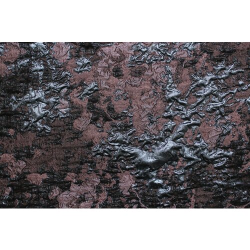 Ткань Жаккард Cadena Flor Rosa bris маренго с лиловым и чёрным, ш130см, 0,5 м