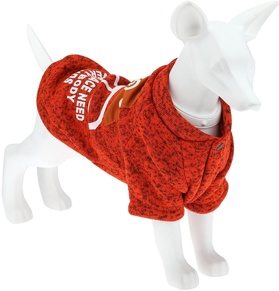 "Пэт тойс (Pet toys)" Одежда для собаки "Толстовка" "Star" с принтом, на кнопках р-р XL, цвет-оранжевый, полиэстер/флис - фотография № 1