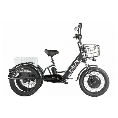 Трицикл GREEN CITY e-ALFA Trike тёмно-серый