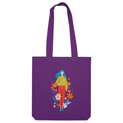 фото Сумка шоппер us basic, фиолетовый