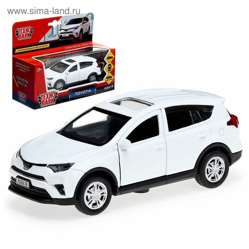 Машина металлическая TOYOTA RAV4, 12 см, открывающиеся двери, инерционная, цвет белый светодиодный стоп сигнал toyota rav4 2019