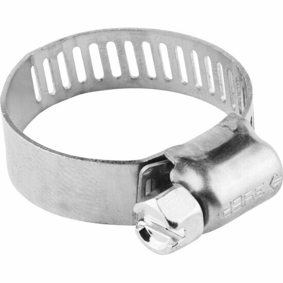 Хомуты Зубр НХ-8П нерж. сталь просечная лента 8 мм 8-13 мм 5 шт Профессионал 37811-08-13-5