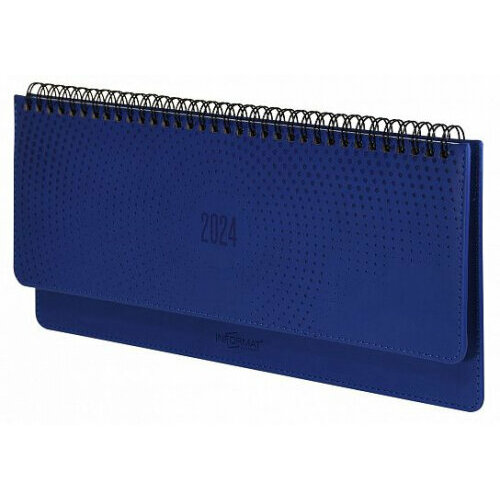 Планинг датированный Informat 2024г Бизнес 60 л 305х138 мм синий тв обл тисн лин 345₽