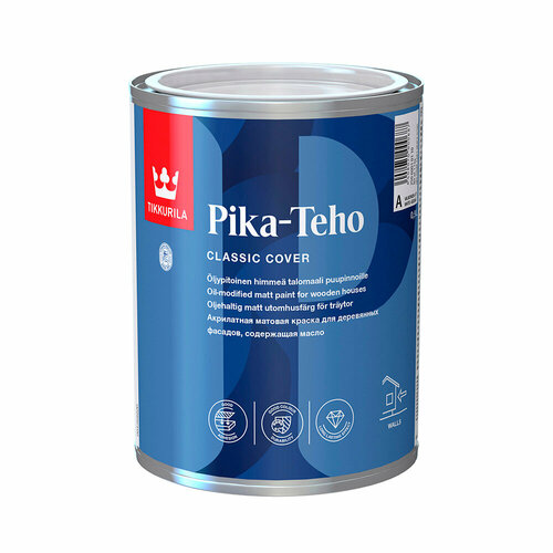 Краска фасадная по дереву Tikkurila Pika-Teho Classic водно-дисперсионная база C бесцветная 0,9 л