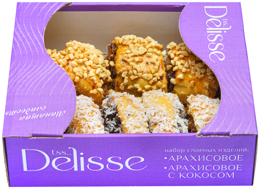 Изделия хлебобулочное слоеные DELISSE Арахисовое с кокосом, 500г - фотография № 3